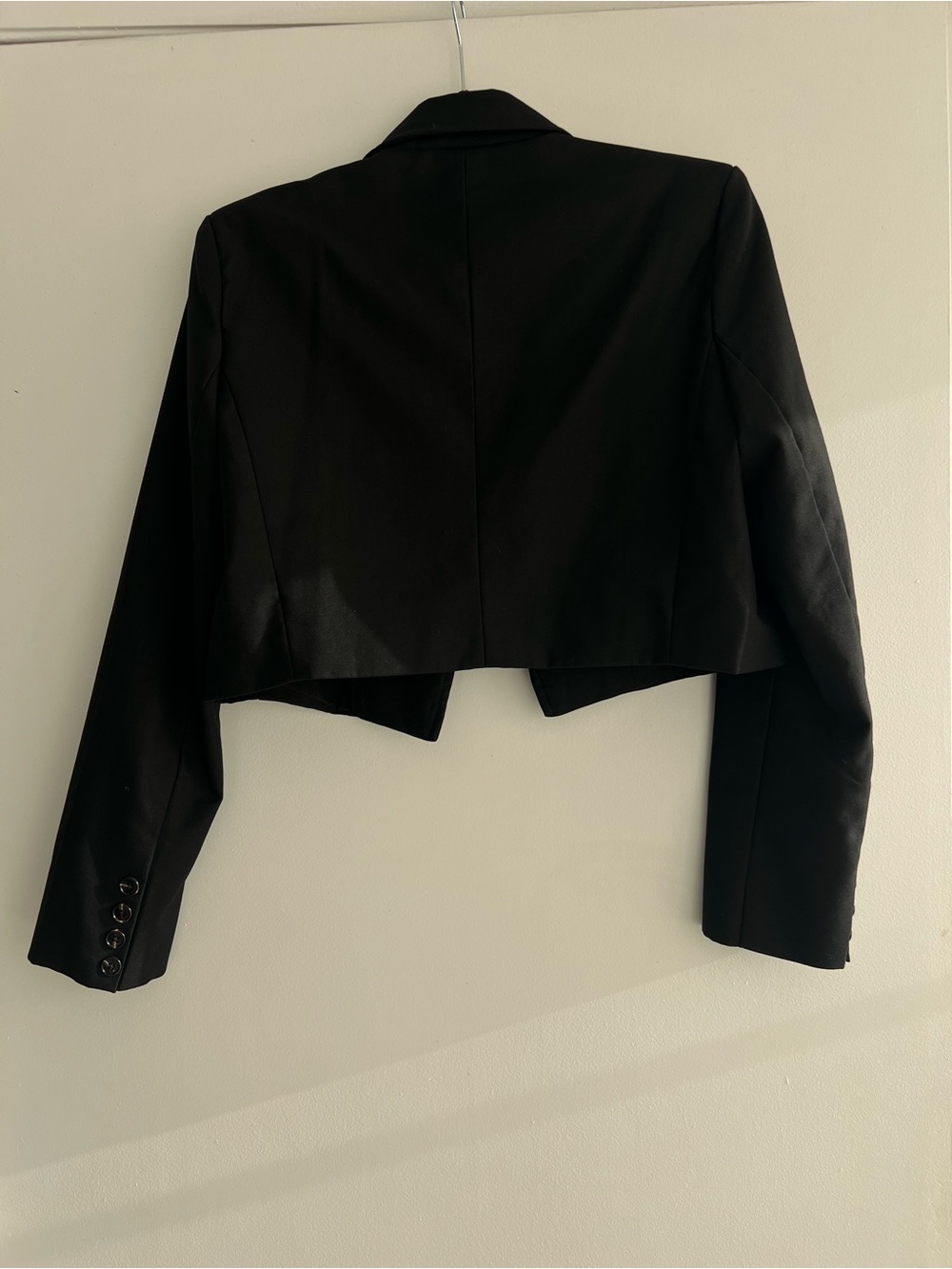 Saint Laurent Black Cropped Tailored Blazer - Picture 4 of 4